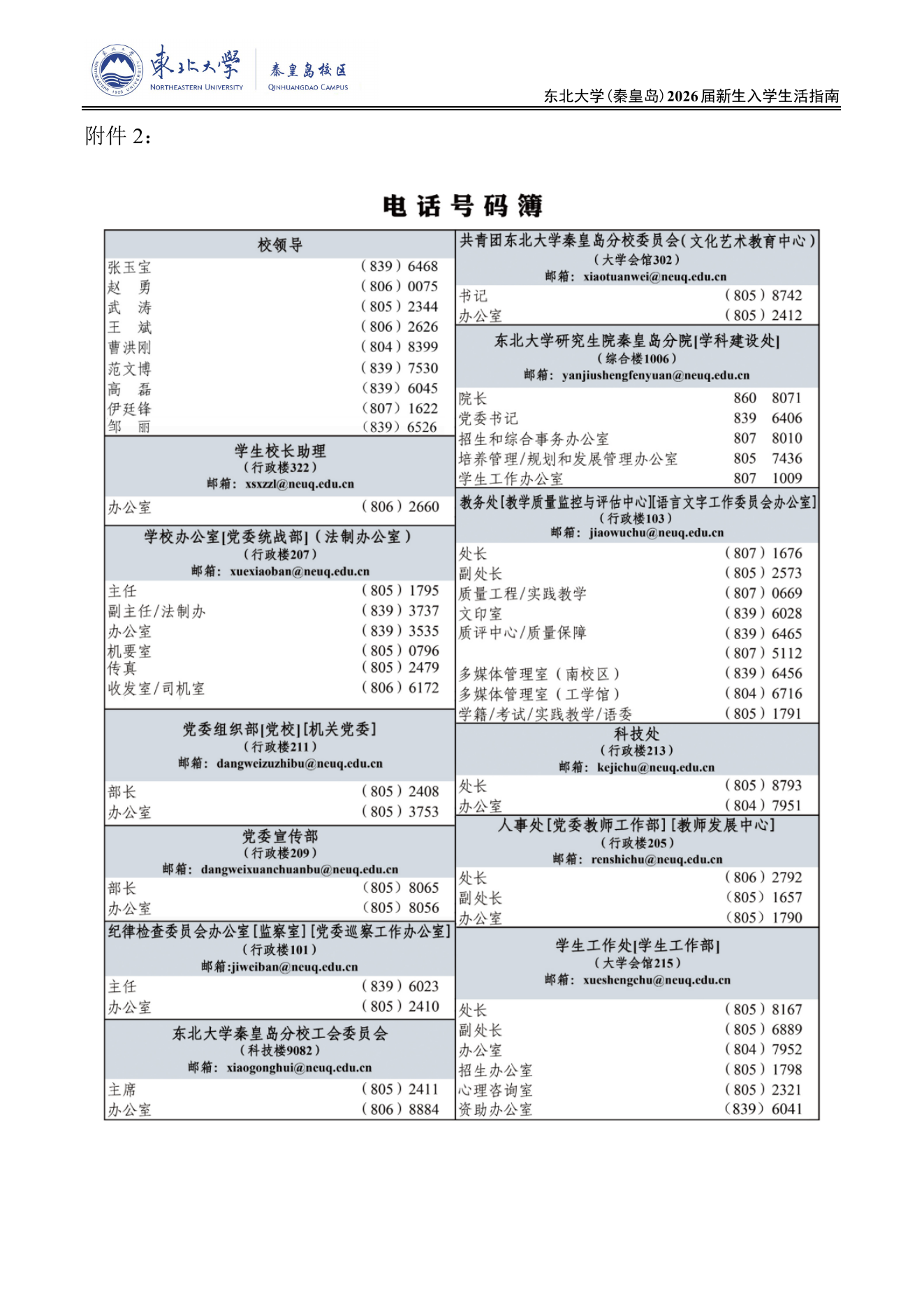 电话簿第 1 页
